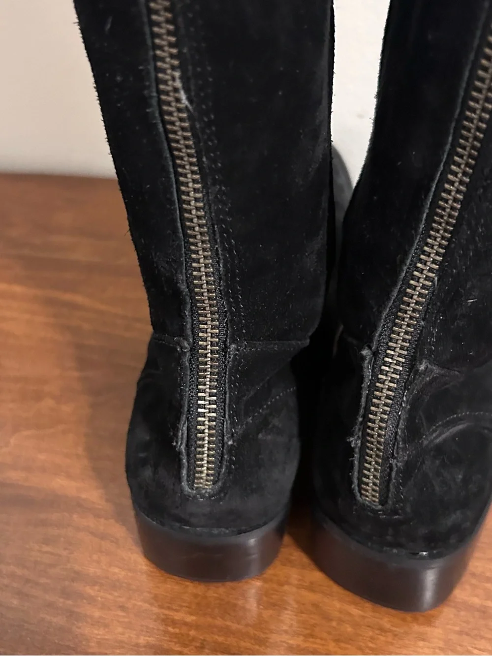 Born Black Suede Over-the-Knee Lace-Up Tall Riding Festival Boots Size 8